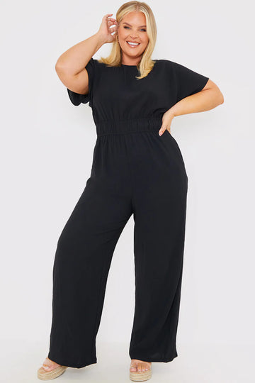 Wide Leg Elasticated Jumpsuit